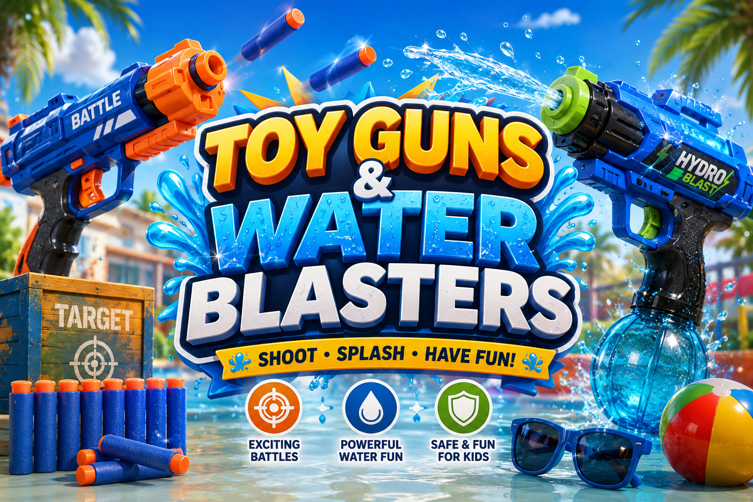 TOY GUN & WATER BLASTERS
