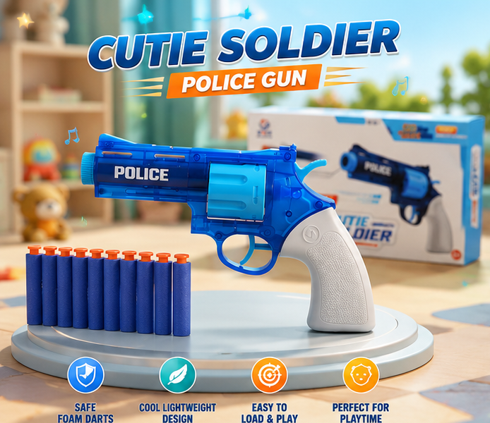 Dart Police Revolver Toy Gun