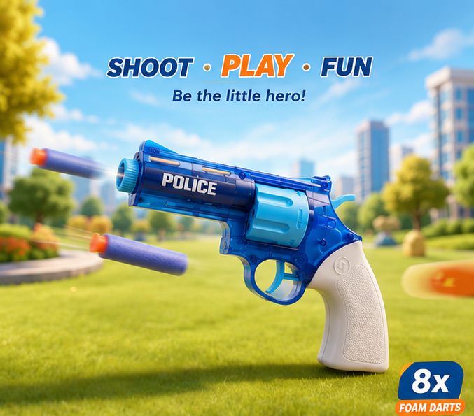 Dart Police Revolver Toy Gun