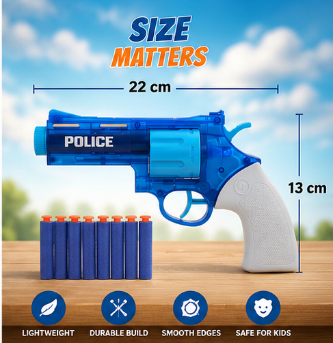 Dart Police Revolver Toy Gun